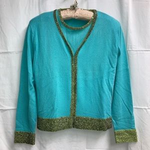 ZZ Silk 2 Piece Knit Top and Cardigan